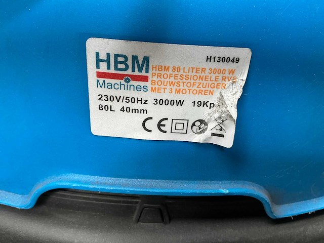 Hbm industriële stofzuiger - afbeelding 3 van  3