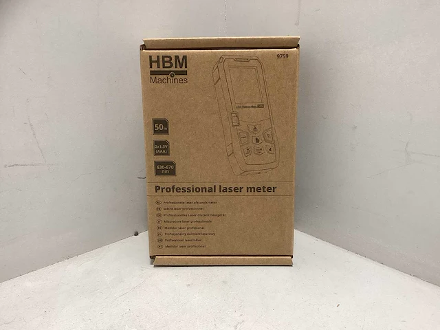 Hbm professionele 50 meter laser afstandsmeter - afbeelding 2 van  2