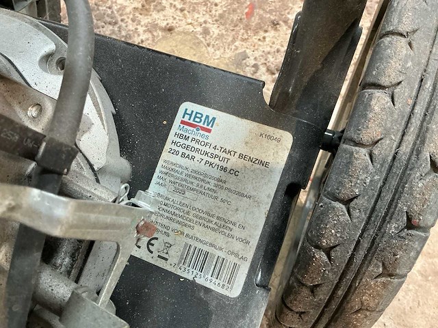 Hbm profi 4-takt benzine 220 bar - 7pk hogedrukreiniger - afbeelding 6 van  7