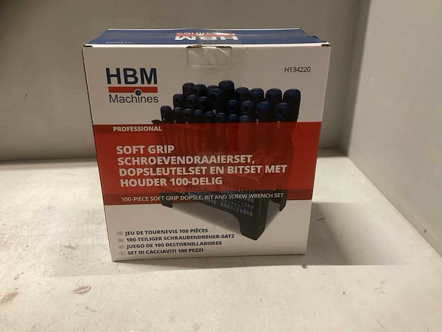 Hbm soft grip schroevendraaier-, dopsleutel-, bitset 100-delig - afbeelding 3 van  3