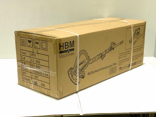 Hbm wand-plafondschuurmachine 750 watt + ledlamp - afbeelding 5 van  10