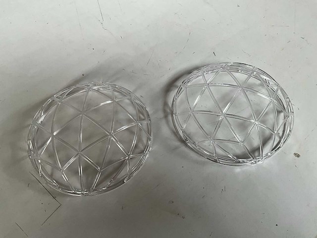 Hbn lampkapje kunststof transparant +/- ø16 x 6 cm hoog (280x) - afbeelding 1 van  5