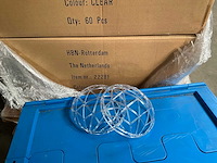 Hbn lampkapje kunststof transparant +/- ø16 x 6 cm hoog (280x) - afbeelding 4 van  5