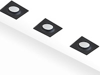 Hcfei led inbouwspots set hoekig - zwart 5 watt dimbaar - afbeelding 1 van  4