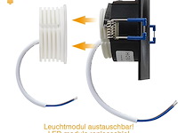 Hcfei led inbouwspots set hoekig - zwart 5 watt dimbaar - afbeelding 3 van  4