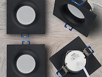 Hcfei led inbouwspots set hoekig - zwart 5 watt dimbaar - afbeelding 4 van  4