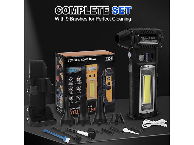 Heberuck 2-in-1 accublazer en pc-stofzuiger - afbeelding 3 van  3