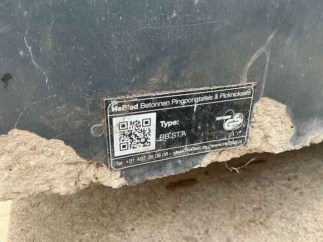 Heblad betonbank 180 x 47,5 x 50 terrastafel (2x) - afbeelding 2 van  2