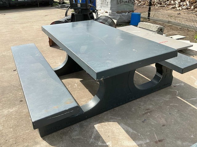 Heblad picknicktafel 180 x 192 x 75 terrastafel - afbeelding 2 van  4
