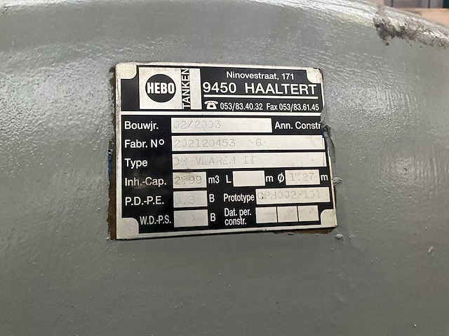 Hebo dw vlarem 2 diesel dubbelwandige opslagtank - afbeelding 10 van  10