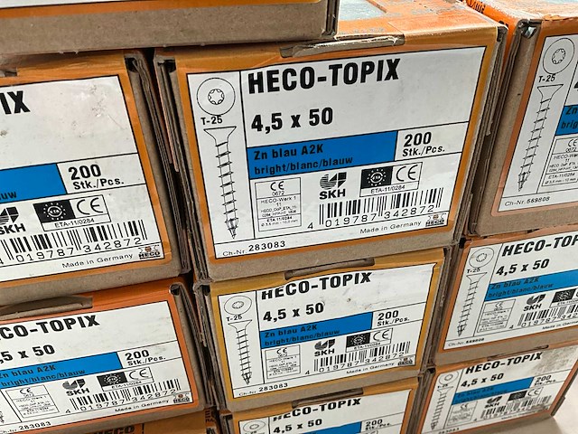 Heco diverse maten schroeven verpakking 200 stuks (15x) - afbeelding 2 van  6