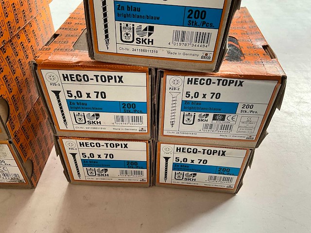 Heco diverse maten schroeven verpakking 200 stuks (15x) - afbeelding 5 van  6