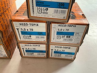 Heco diverse maten schroeven verpakking 200 stuks (15x) - afbeelding 5 van  6