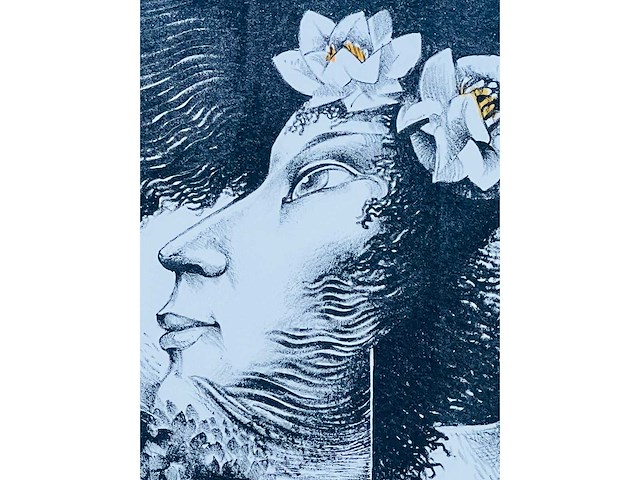 Hedwig pauwels - naakt - kleurenlithografie - afbeelding 2 van  5