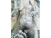 Hedwig pauwels - naakt - kleurenlithografie - afbeelding 2 van  9