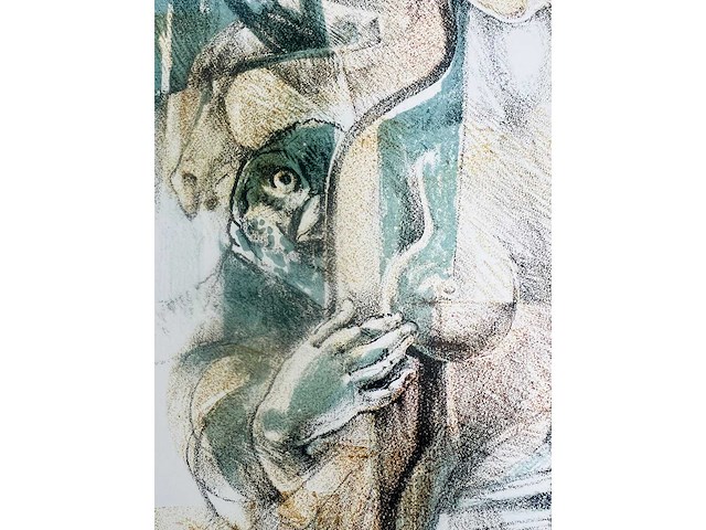 Hedwig pauwels - naakt - kleurenlithografie - afbeelding 9 van  9