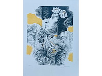 Hedwig pauwels - naakt - kleurenlithografie - afbeelding 1 van  11
