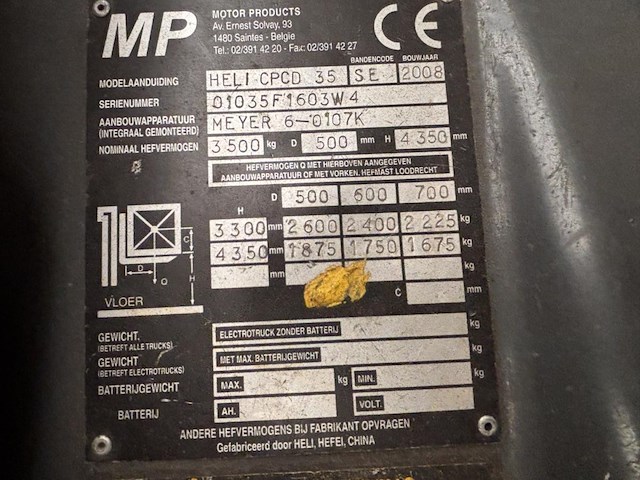 Heftruck heli type cpcd35, 2008 - afbeelding 6 van  19