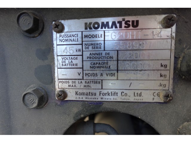 Heftruck komatsu - afbeelding 10 van  10