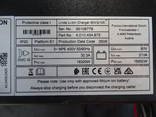 Heftruck laadstation linde - afbeelding 4 van  7