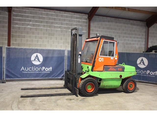 Heftruck linde h60d diesel 6000kg 3.75m 1986 - afbeelding 1 van  1