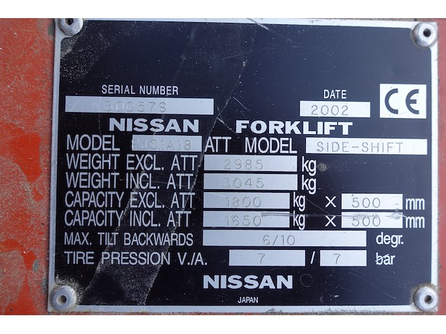 Heftruck nissan - afbeelding 7 van  15