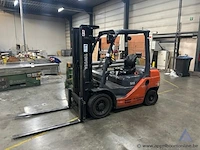 Heftruck toyota 52-8fdf25, bedrijfsuren 3.538,5 u, hefvermogen 2.500 kg, solid banden, bouwjaar 2013, 3.539 u, 2500 kg, 4,7 m, standaard mast, 4.110 kg, serienummer 508fdf2530378. werking niet gekend.