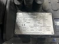 Heftruck toyota 52-8fdf25, bedrijfsuren 3.538,5 u, hefvermogen 2.500 kg, solid banden, bouwjaar 2013, 3.539 u, 2500 kg, 4,7 m, standaard mast, 4.110 kg, serienummer 508fdf2530378. werking niet gekend. - afbeelding 5 van  6