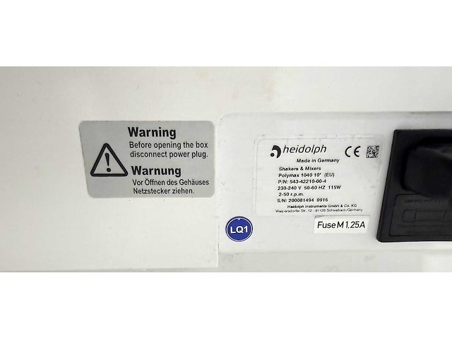 Heidolph - polymax 1040 - afbeelding 3 van  3