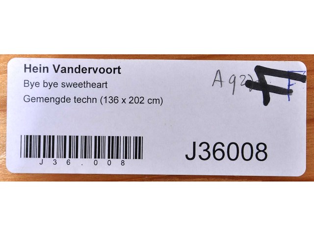 Hein vandervoort - bye bye sweetheart - olie op doek - 136x202 cm - afbeelding 8 van  16