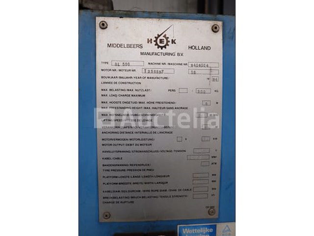 Hek gl500 goederenelevator - afbeelding 5 van  24