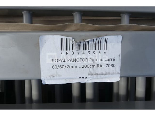 Hekken met stangen, palen, stijve panelen (ral7030) - afbeelding 5 van  14