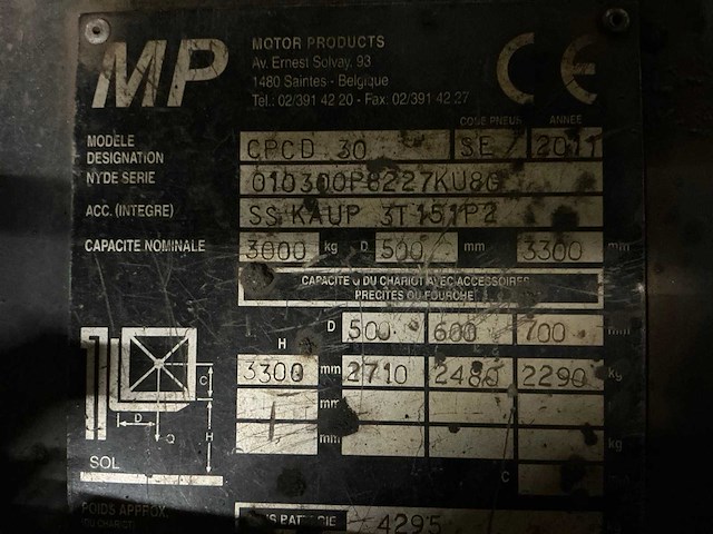 Heli cpcd30 vorkheftruck - afbeelding 10 van  10