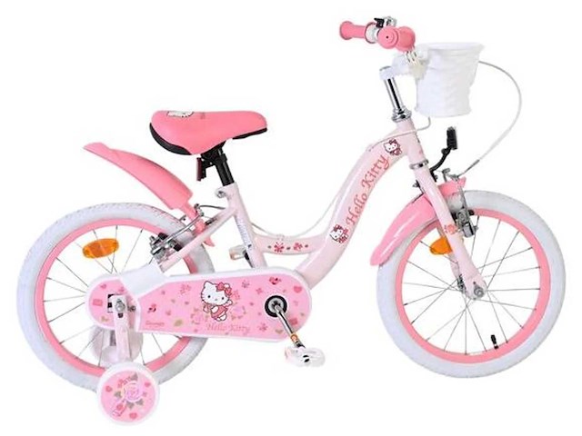 Hello kitty kinderfiets - meisje - 16 inch - roze - twee handremmen - afbeelding 2 van  8