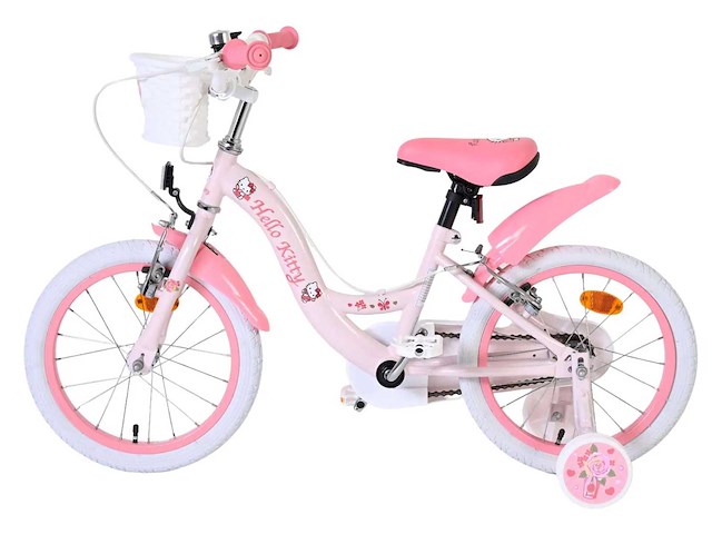 Hello kitty kinderfiets - meisje - 16 inch - roze - twee handremmen - afbeelding 7 van  8