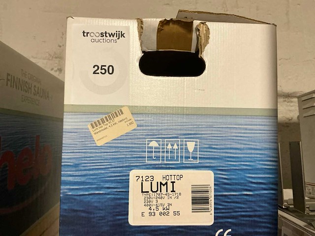 Helo lumi hot top wandmodel 1707-45-1718 elektrische sauna kachel - afbeelding 2 van  3