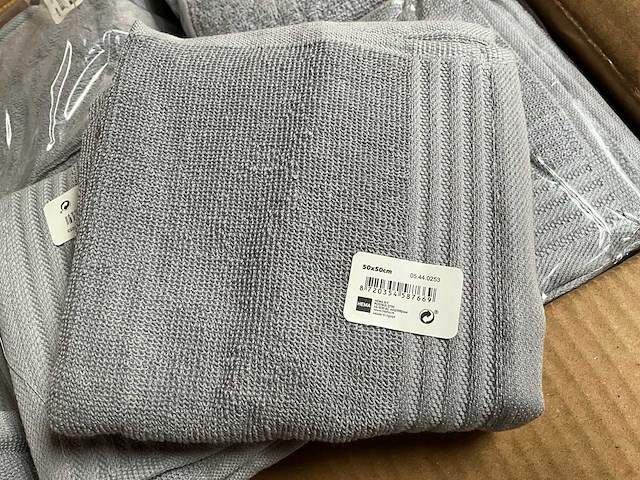 Hema keukenhanddoek lichtgrijs 50 x 50 cm (96x) - afbeelding 3 van  5
