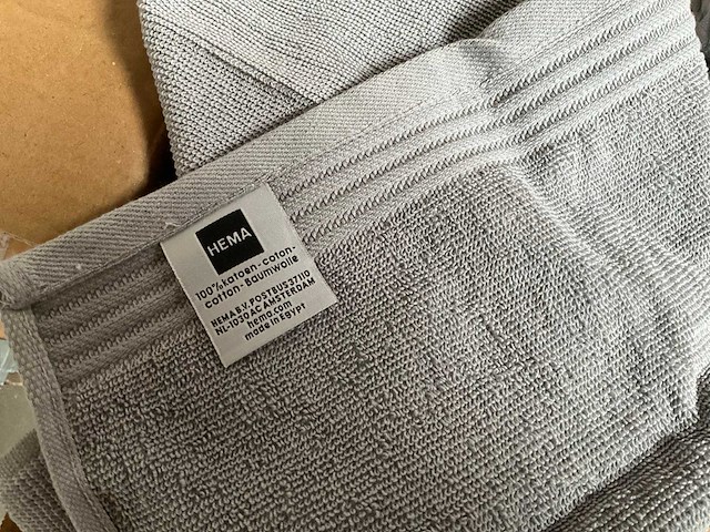 Hema keukenhanddoek lichtgrijs 50 x 50 cm (96x) - afbeelding 4 van  5