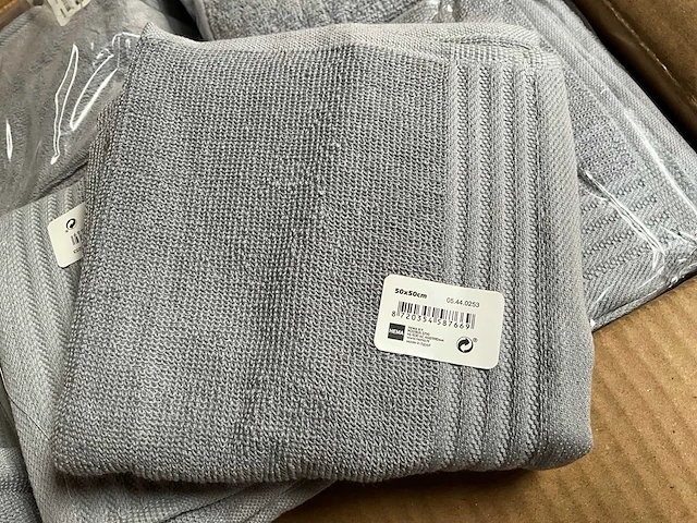 Hema keukenhanddoek lichtgrijs 50 x 50 cm (96x) - afbeelding 2 van  5