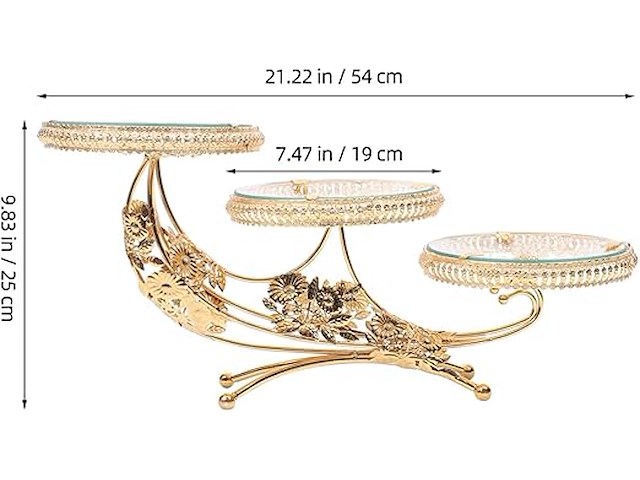 Hemoton kristallen serving stand - afbeelding 2 van  4