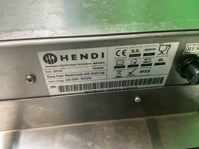 Hendi - 2023 - 209202 - friteuse - afbeelding 2 van  2