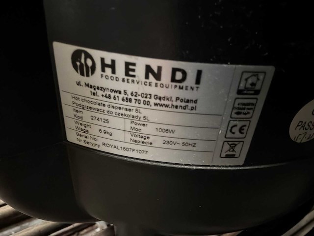 Hendi dranken verwarmer met roerder - afbeelding 2 van  2