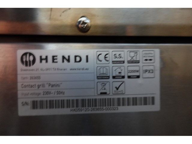 Hendi panini contactgril - afbeelding 4 van  4