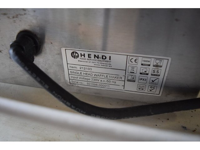 Hendi wafelijzer 220v - afbeelding 2 van  5