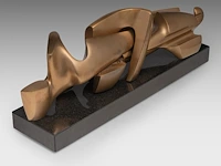 Hendrik lannoye (1946-2006), 'branding', polished bronze on a marble base, n° 5/6 63 cm. (24.80 in.)