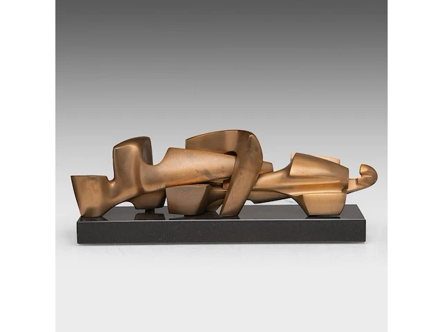 Hendrik lannoye (1946-2006), 'branding', polished bronze on a marble base, n° 5/6 63 cm. (24.80 in.) - afbeelding 2 van  8