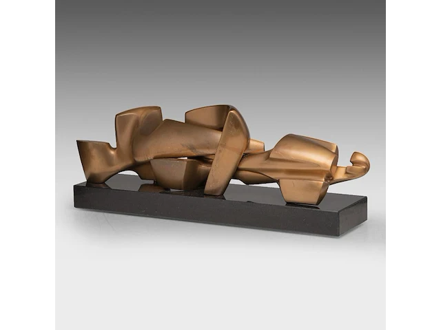 Hendrik lannoye (1946-2006), 'branding', polished bronze on a marble base, n° 5/6 63 cm. (24.80 in.) - afbeelding 3 van  8