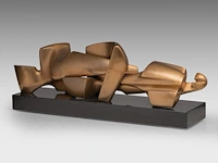 Hendrik lannoye (1946-2006), 'branding', polished bronze on a marble base, n° 5/6 63 cm. (24.80 in.) - afbeelding 3 van  8