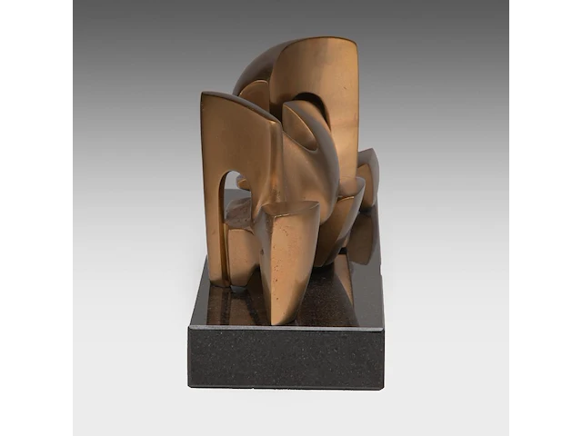Hendrik lannoye (1946-2006), 'branding', polished bronze on a marble base, n° 5/6 63 cm. (24.80 in.) - afbeelding 6 van  8