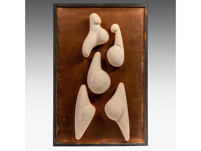 Hendrik lannoye (1946-2006), untitled wall sculpture 104 x 69 cm. (40.93 x 27.17 in.) - afbeelding 1 van  3